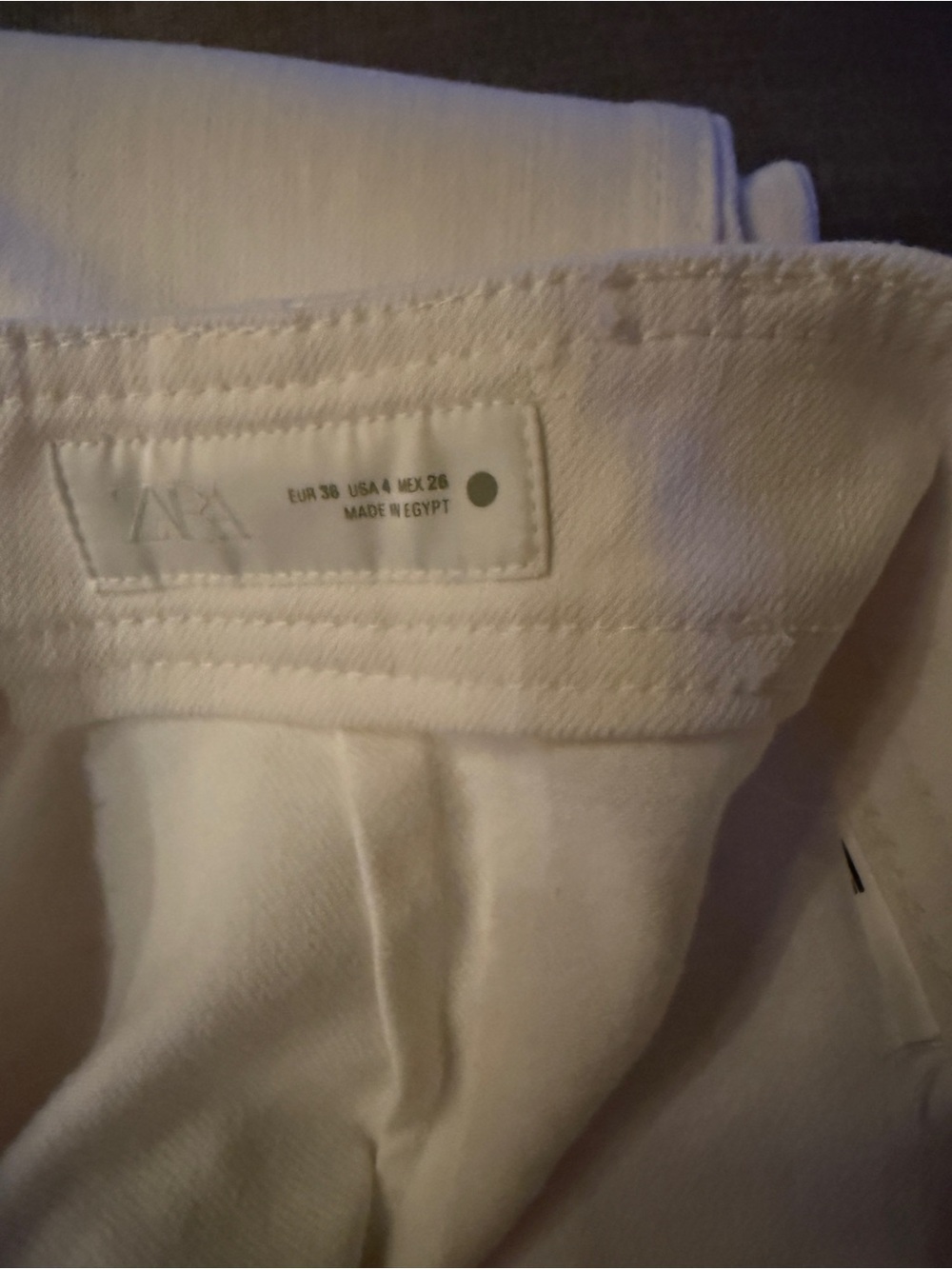 Zara White Wide-Leg Pants - Picture 3 of 3